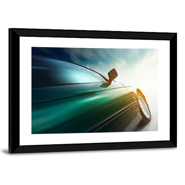 Blurred Car Canvas Wall Art-3 Horizontal-Gallery Wrap-25" x 16"-Tiaracle