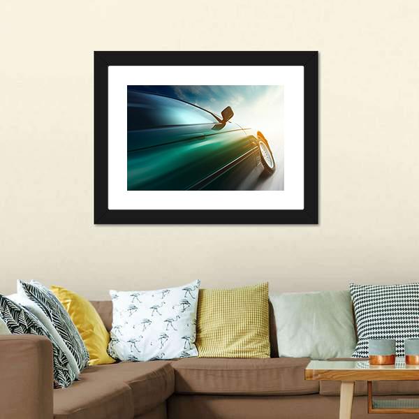 Blurred Car Canvas Wall Art-3 Horizontal-Gallery Wrap-25" x 16"-Tiaracle