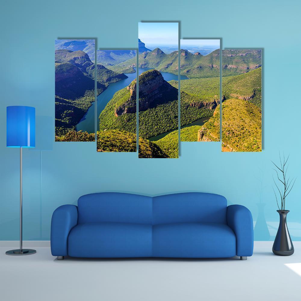 Blyde River Canyon Canvas Wall Art-5 Pop-Gallery Wrap-47" x 32"-Tiaracle