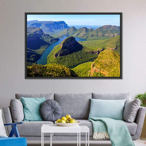 Blyde River Canyon Canvas Wall Art-1 Piece-Floating Frame-24" x 16"-Tiaracle