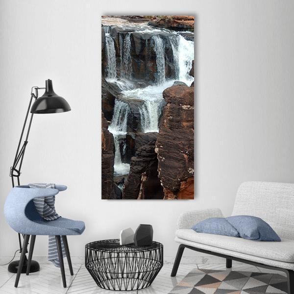Blyde River Waterfall Vertical Canvas Wall Art-1 Vertical-Gallery Wrap-12" x 24"-Tiaracle