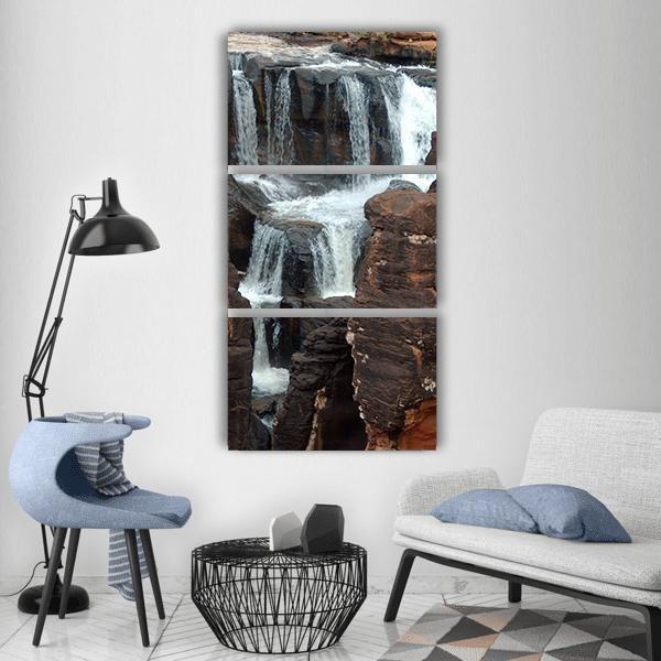 Blyde River Waterfall Vertical Canvas Wall Art-3 Vertical-Gallery Wrap-12" x 25"-Tiaracle
