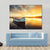 Boat On Lake At Sunset Canvas Wall Art-5 Horizontal-Gallery Wrap-22" x 12"-Tiaracle