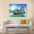 Boat On Railay Beach Canvas Wall Art-1 Piece-Gallery Wrap-48" x 32"-Tiaracle