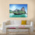 Boat On Railay Beach Canvas Wall Art-4 Horizontal-Gallery Wrap-34" x 24"-Tiaracle