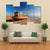 Boat On Sand Beach Canvas Wall Art-5 Pop-Gallery Wrap-47" x 32"-Tiaracle