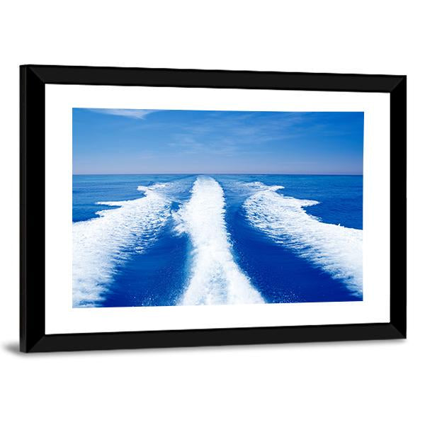 Boat Wake Prop Wash Canvas Wall Art-5 Horizontal-Gallery Wrap-22" x 12"-Tiaracle