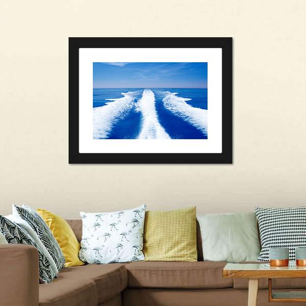 Boat Wake Prop Wash Canvas Wall Art-5 Horizontal-Gallery Wrap-22" x 12"-Tiaracle