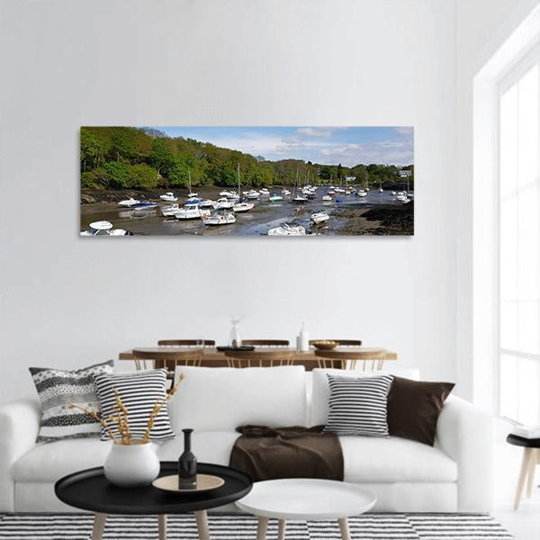 Boats For Tourism Panoramic Canvas Wall Art-1 Piece-36" x 12"-Tiaracle