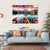 Boats In Mountain Lake Canvas Wall Art-4 Horizontal-Gallery Wrap-34" x 24"-Tiaracle
