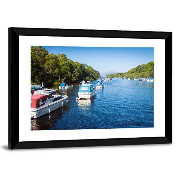 Boats On Loch Lomond Canvas Wall Art-3 Horizontal-Gallery Wrap-25" x 16"-Tiaracle