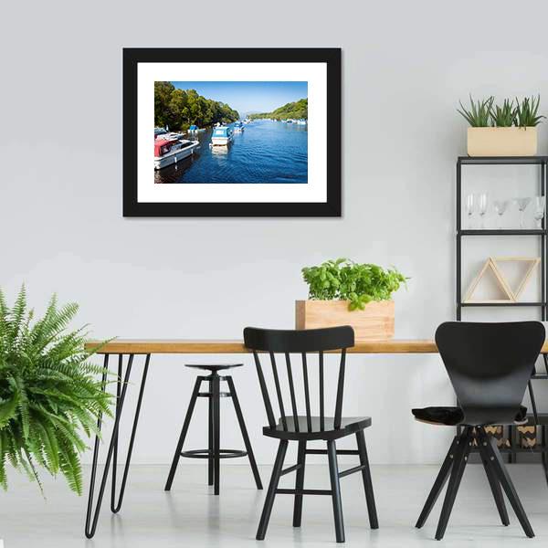 Boats On Loch Lomond Canvas Wall Art-3 Horizontal-Gallery Wrap-25" x 16"-Tiaracle