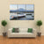 Small Boats On Reefs Canvas Wall Art-3 Horizontal-Gallery Wrap-37" x 24"-Tiaracle