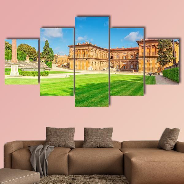Boboli Gardens In Florence Canvas Wall Art-5 Star-Gallery Wrap-62" x 32"-Tiaracle