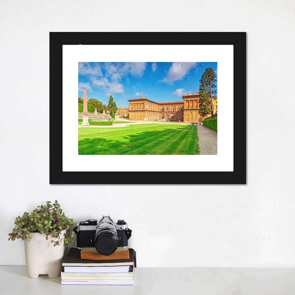 Boboli Gardens In Florence Canvas Wall Art-1 Piece-Framed Print-20" x 16"-Tiaracle