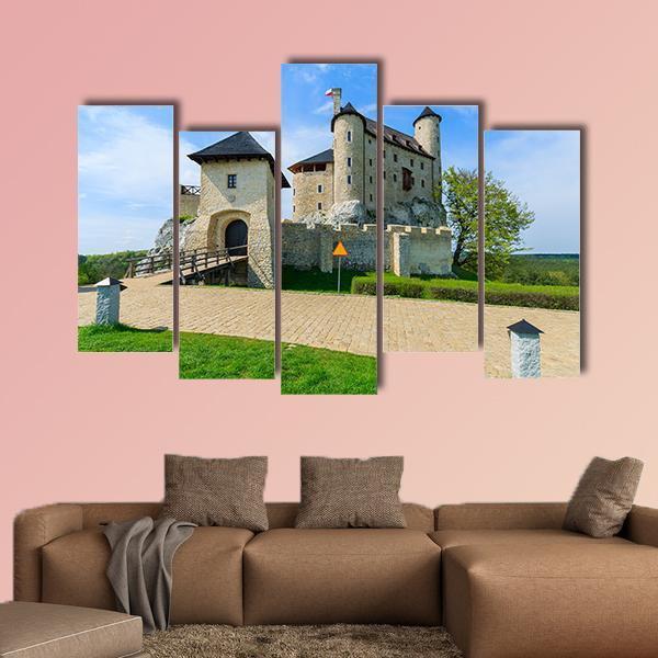 Bobolice Castle Canvas Wall Art-5 Pop-Gallery Wrap-47" x 32"-Tiaracle