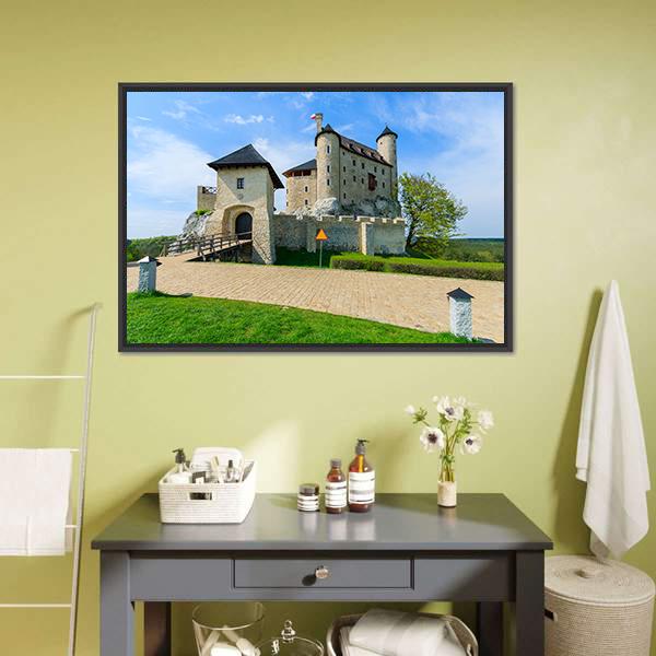 Bobolice Castle Canvas Wall Art-3 Horizontal-Gallery Wrap-25" x 16"-Tiaracle