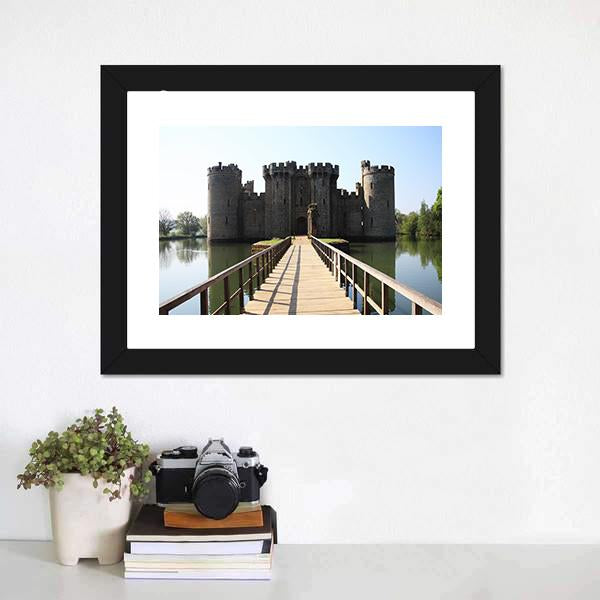 Bodiam Castle Canvas Wall Art-1 Piece-Framed Print-20" x 16"-Tiaracle
