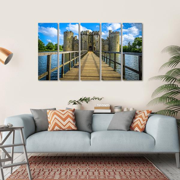 Bodiam Castle England Canvas Wall Art-5 Horizontal-Gallery Wrap-22" x 12"-Tiaracle