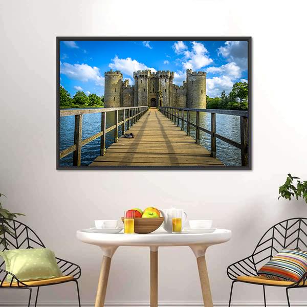 Bodiam Castle England Canvas Wall Art-5 Horizontal-Gallery Wrap-22" x 12"-Tiaracle