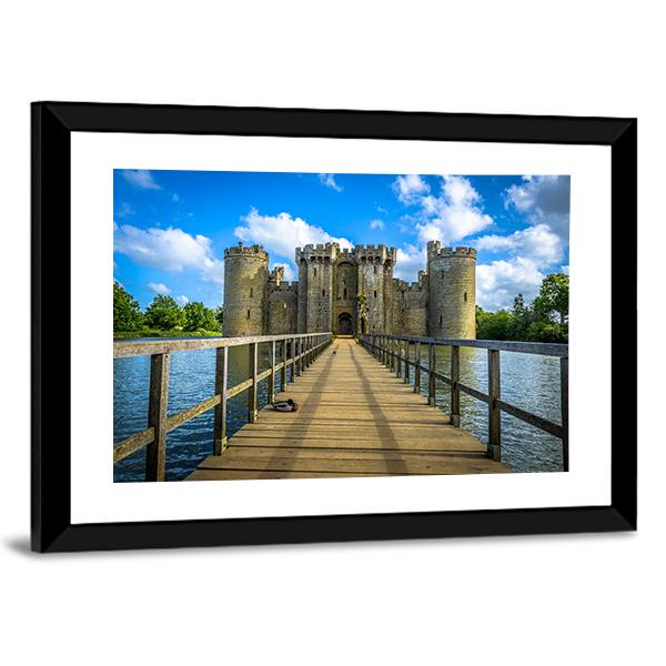 Bodiam Castle England Canvas Wall Art-5 Horizontal-Gallery Wrap-22" x 12"-Tiaracle