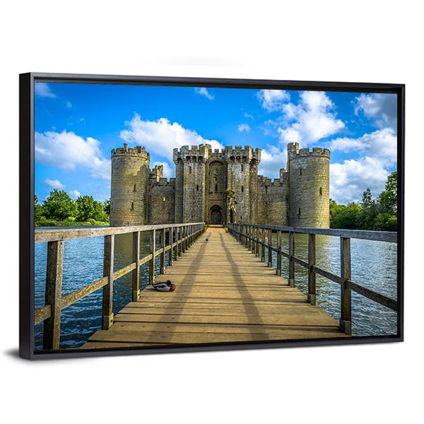 Bodiam Castle England Canvas Wall Art-5 Horizontal-Gallery Wrap-22" x 12"-Tiaracle