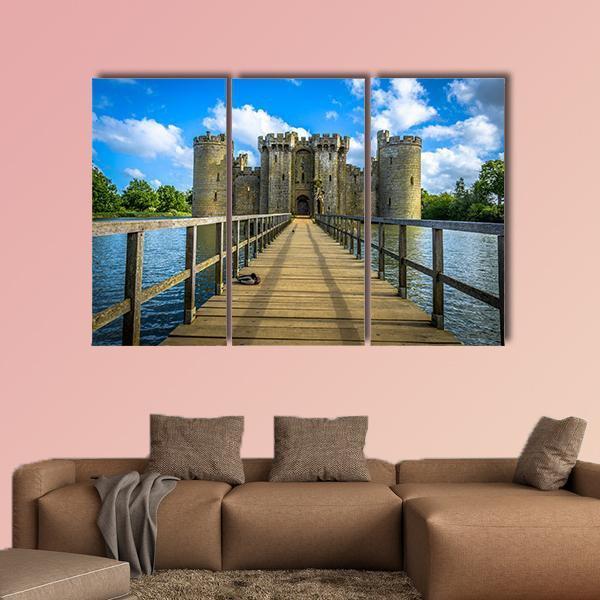 Bodiam Castle England Canvas Wall Art-3 Horizontal-Gallery Wrap-37" x 24"-Tiaracle