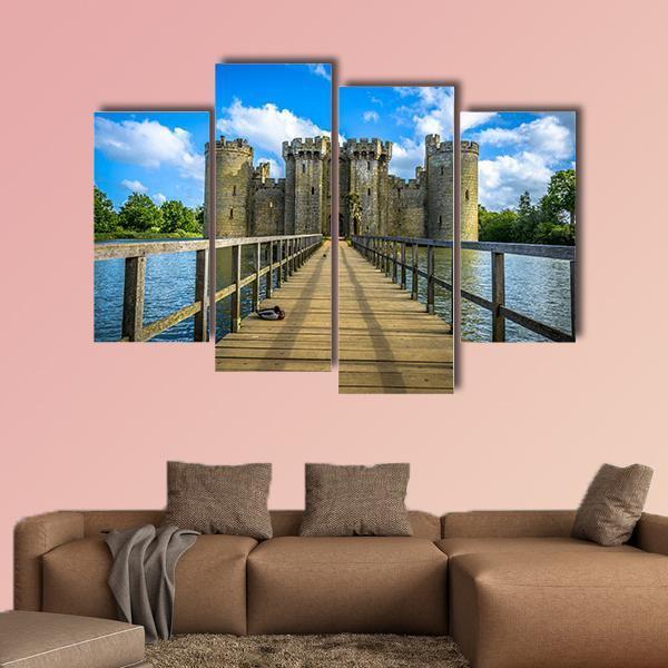 Bodiam Castle England Canvas Wall Art-5 Star-Gallery Wrap-62" x 32"-Tiaracle