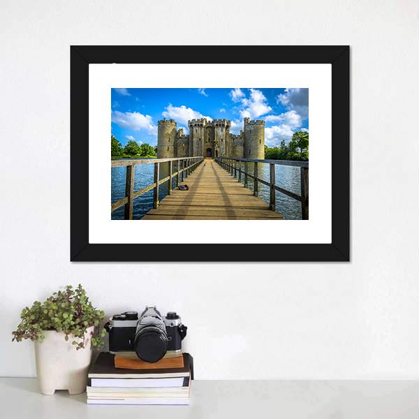 Bodiam Castle England Canvas Wall Art-1 Piece-Framed Print-20" x 16"-Tiaracle