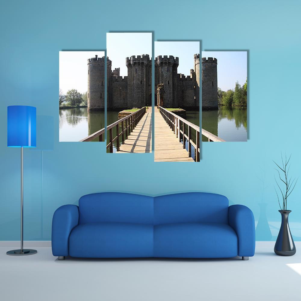 Bodiam Castle Canvas Wall Art-4 Pop-Gallery Wrap-50" x 32"-Tiaracle
