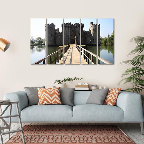 Bodiam Castle Canvas Wall Art-5 Horizontal-Gallery Wrap-22" x 12"-Tiaracle