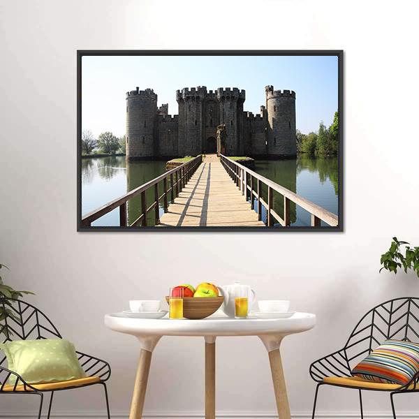 Bodiam Castle Canvas Wall Art-3 Horizontal-Gallery Wrap-25" x 16"-Tiaracle