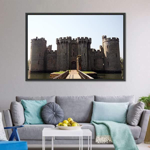Bodiam Castle &amp; Robertsbridge Canvas Wall Art-1 Piece-Floating Frame-24" x 16"-Tiaracle