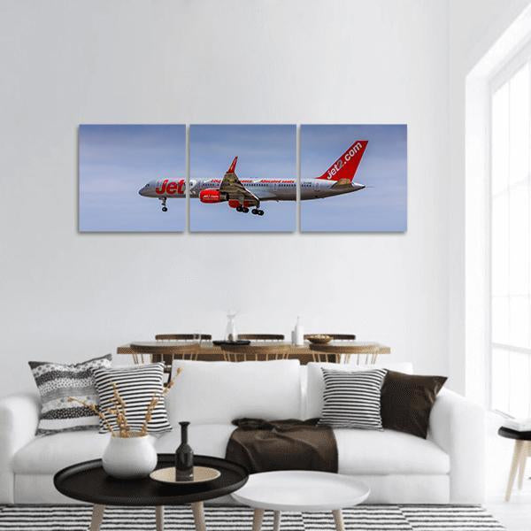 Boeing 757 Panoramic Canvas Wall Art-3 Piece-25" x 08"-Tiaracle