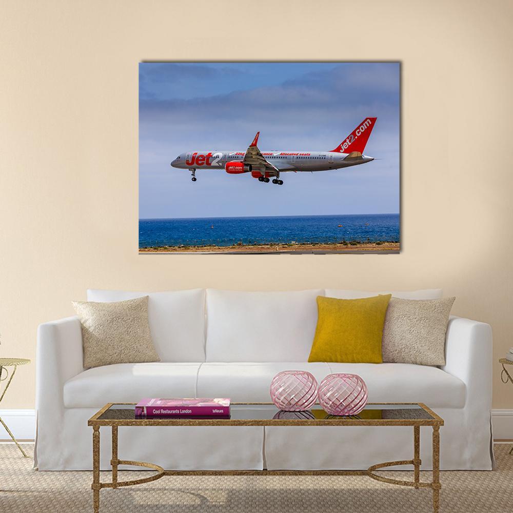 Boeing 757 Canvas Wall Art-1 Piece-Gallery Wrap-36" x 24"-Tiaracle
