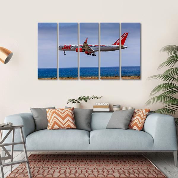 Boeing 757 Canvas Wall Art-5 Horizontal-Gallery Wrap-22" x 12"-Tiaracle