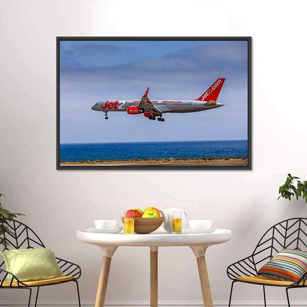 Boeing 757 Panoramic Canvas Wall Art-1 Piece-36" x 12"-Tiaracle