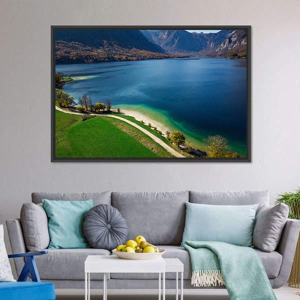Bohinj Lake Slovenia Canvas Wall Art-3 Horizontal-Gallery Wrap-25" x 16"-Tiaracle