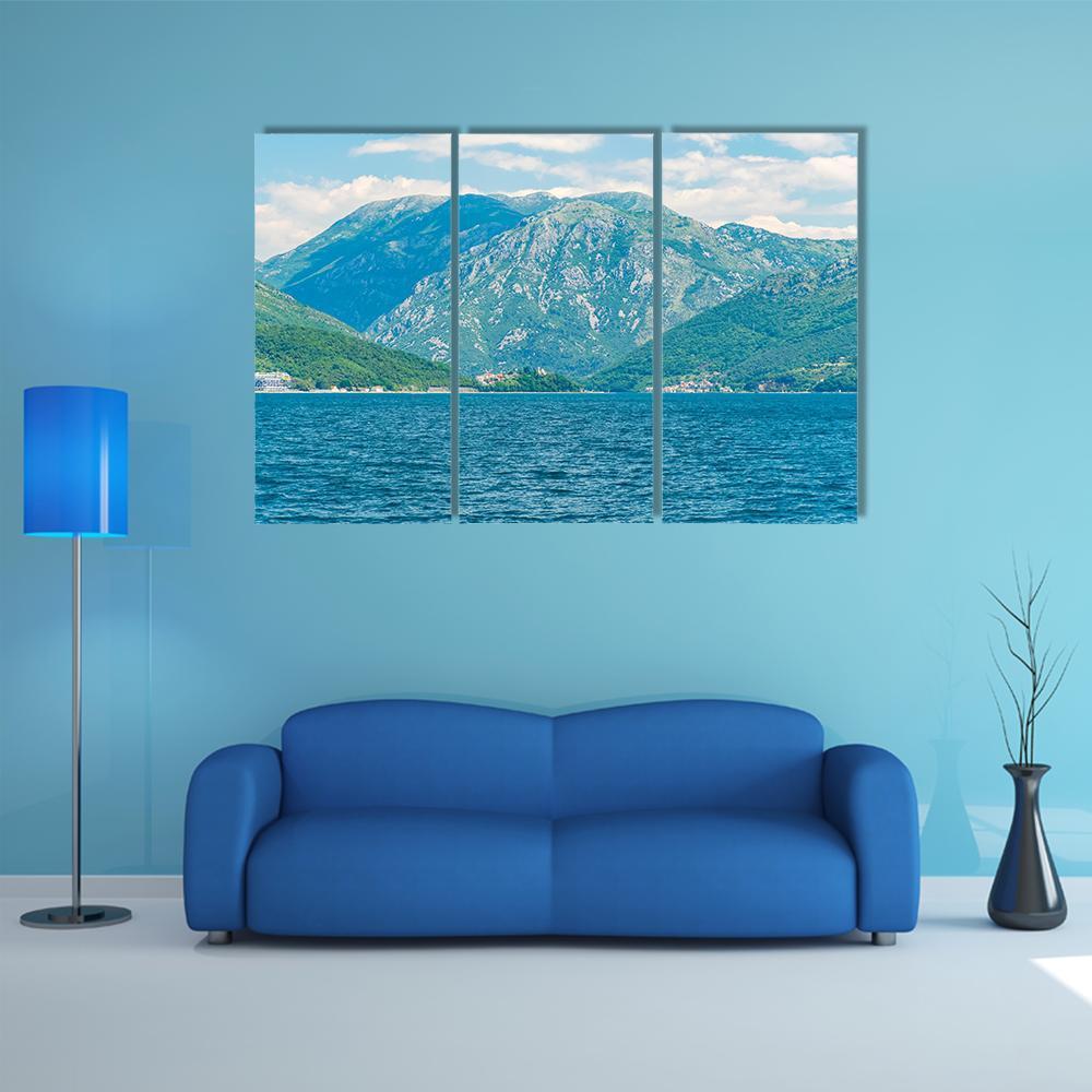 Boka Kotor Bay Canvas Wall Art-3 Horizontal-Gallery Wrap-37" x 24"-Tiaracle