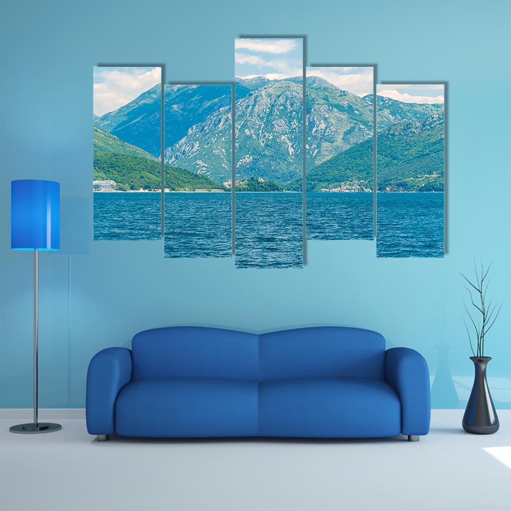 Boka Kotor Bay Canvas Wall Art-5 Pop-Gallery Wrap-47" x 32"-Tiaracle