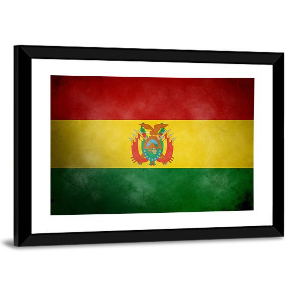 Bolivia Flag Canvas Wall Art-5 Horizontal-Gallery Wrap-22" x 12"-Tiaracle