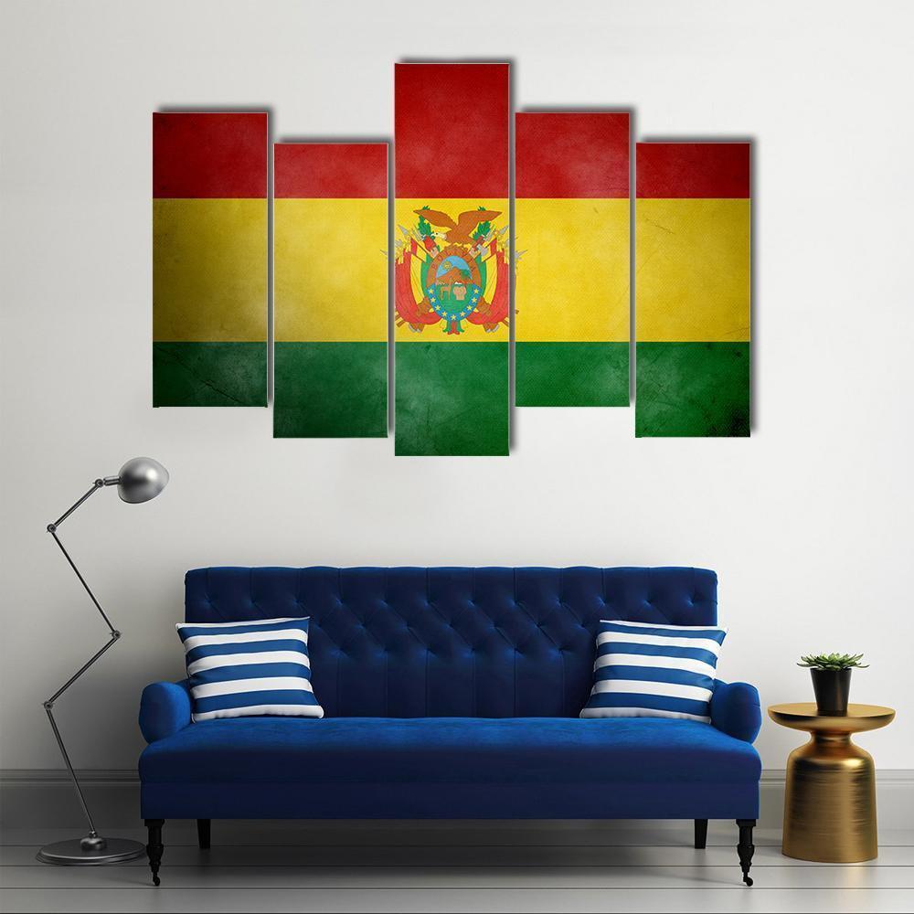 Bolivia Flag Canvas Wall Art-5 Pop-Gallery Wrap-47" x 32"-Tiaracle