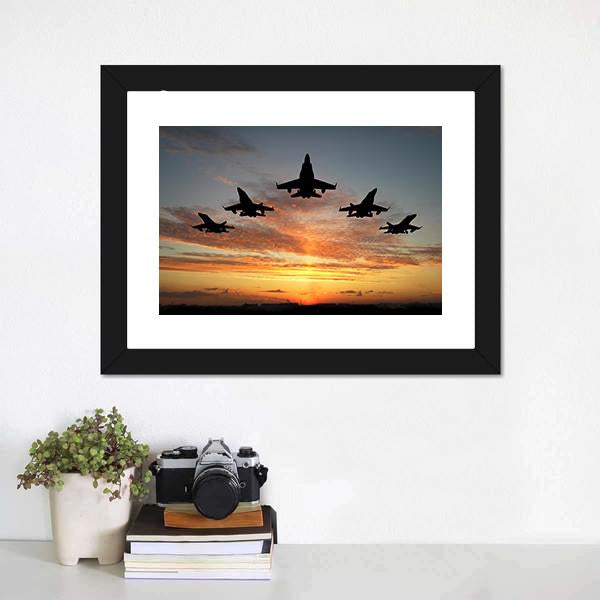 Bomber Aircrafts Canvas Wall Art-1 Piece-Framed Print-20" x 16"-Tiaracle