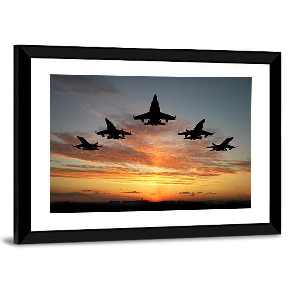 Bomber Aircrafts Panoramic Canvas Wall Art-1 Piece-36" x 12"-Tiaracle