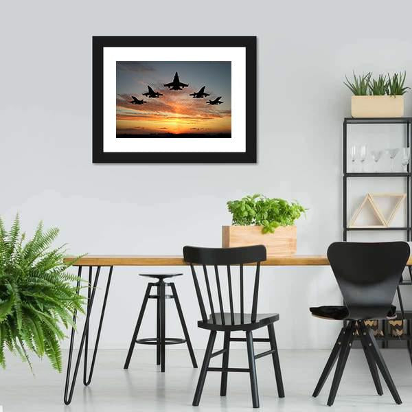Bomber Aircrafts Panoramic Canvas Wall Art-1 Piece-36" x 12"-Tiaracle
