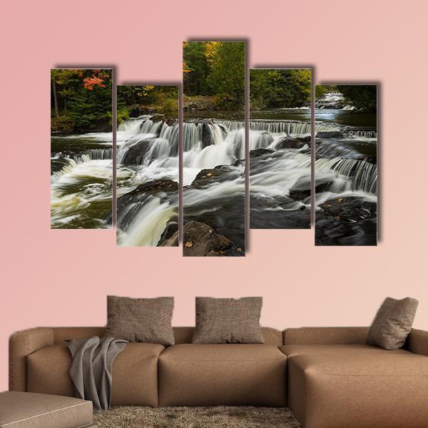 Bond Upper Falls Canvas Wall Art-5 Pop-Gallery Wrap-47" x 32"-Tiaracle
