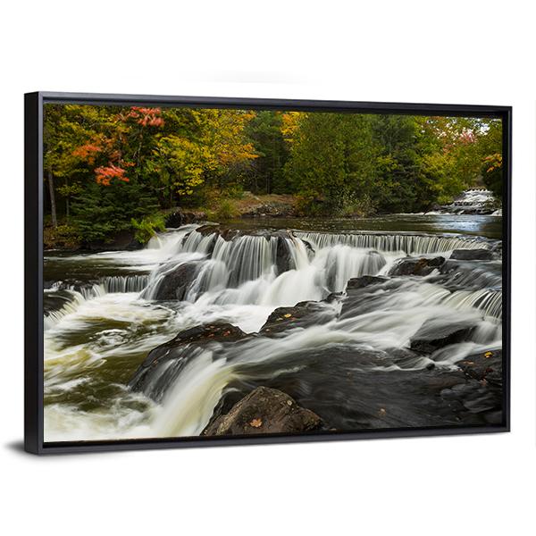 Bond Upper Falls Canvas Wall Art-3 Horizontal-Gallery Wrap-25" x 16"-Tiaracle