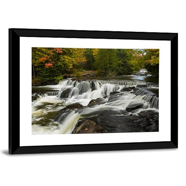 Bond Upper Falls Canvas Wall Art-3 Horizontal-Gallery Wrap-25" x 16"-Tiaracle