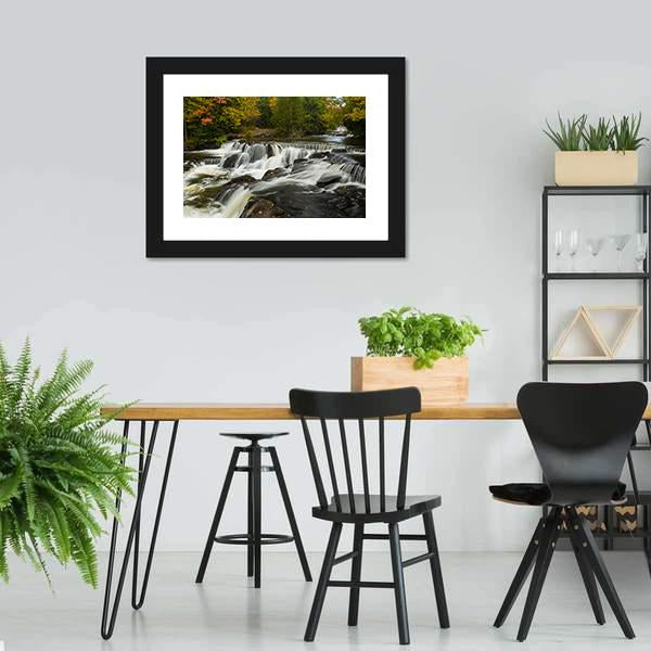 Bond Upper Falls Canvas Wall Art-3 Horizontal-Gallery Wrap-25" x 16"-Tiaracle