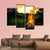 Bonfire At Camp Canvas Wall Art-4 Pop-Gallery Wrap-50" x 32"-Tiaracle